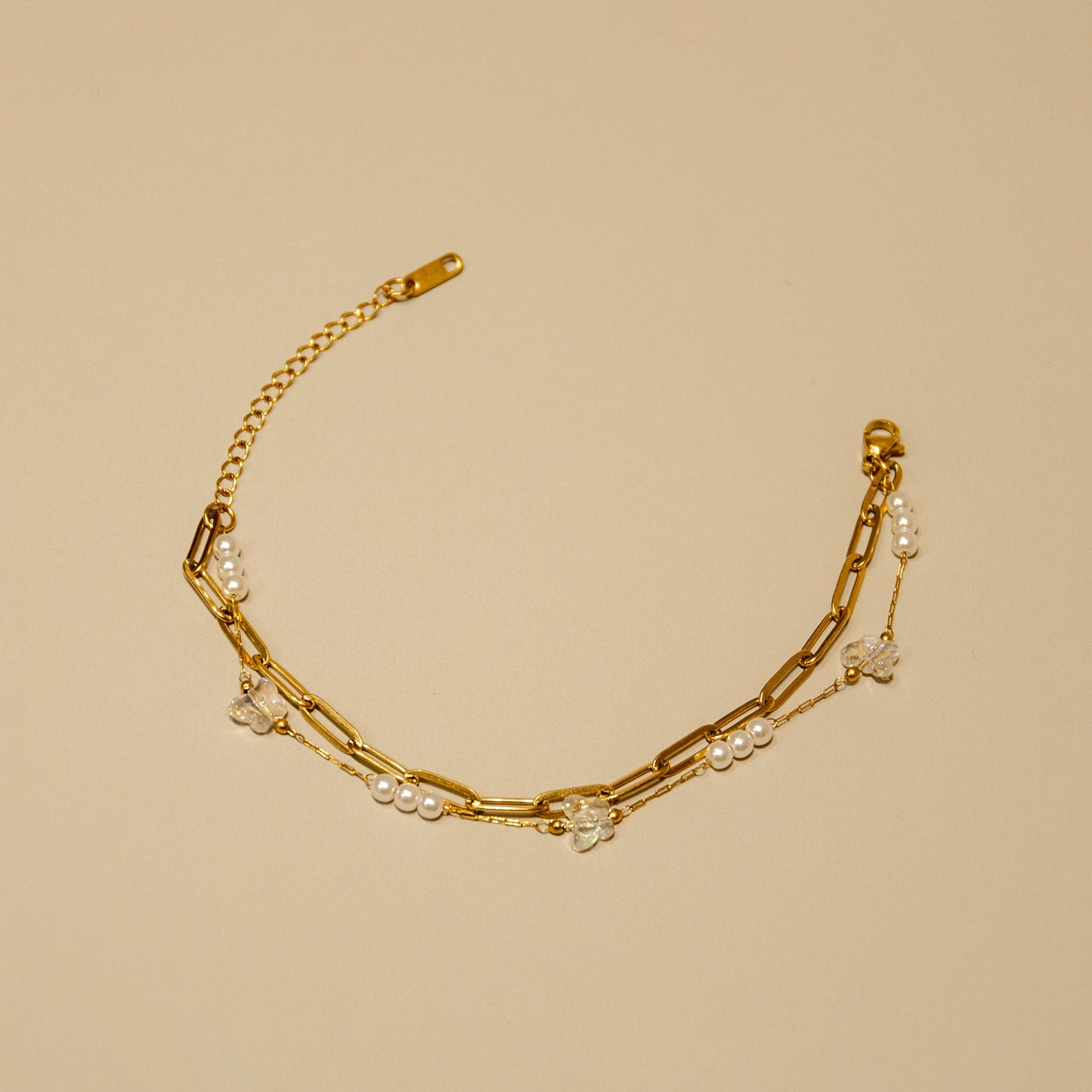 White Butterfly Bracelet