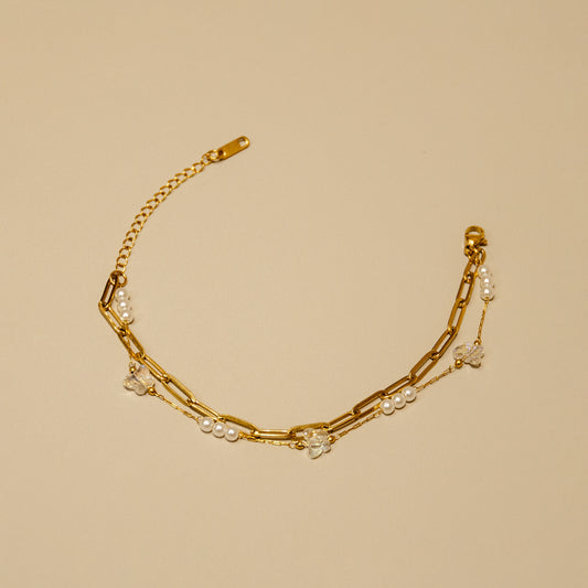 White Butterfly Bracelet