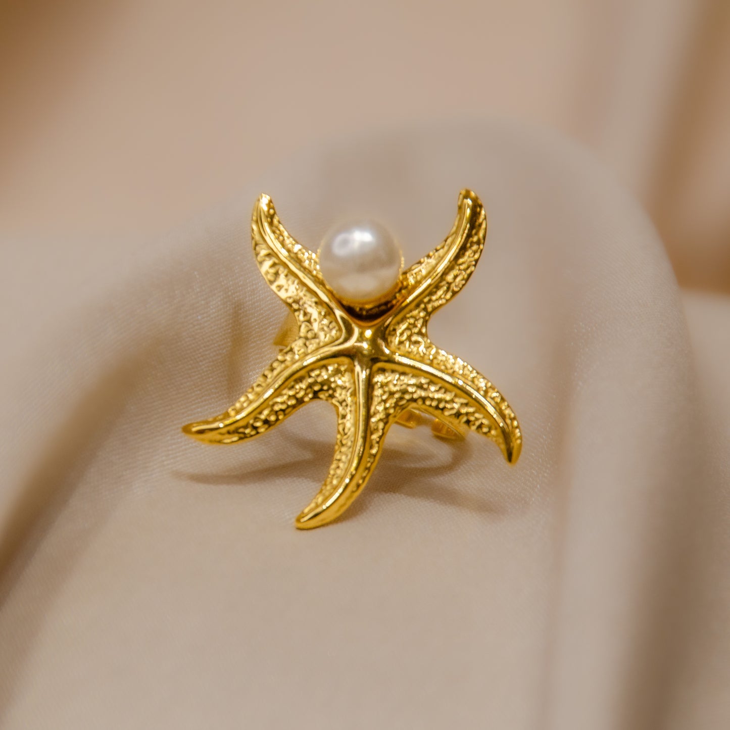 Pearl Starfish Ring