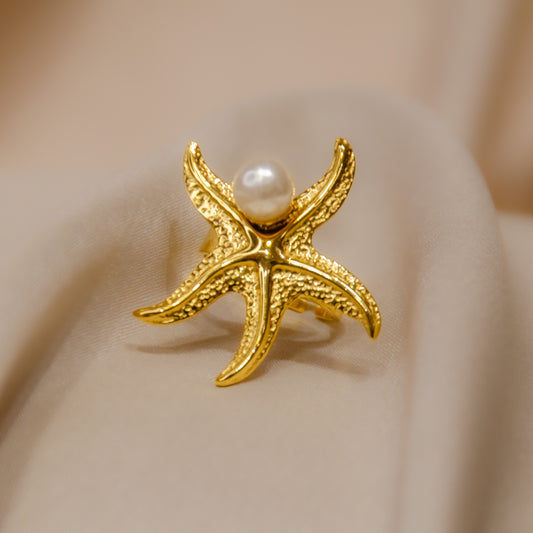 Pearl Starfish Ring