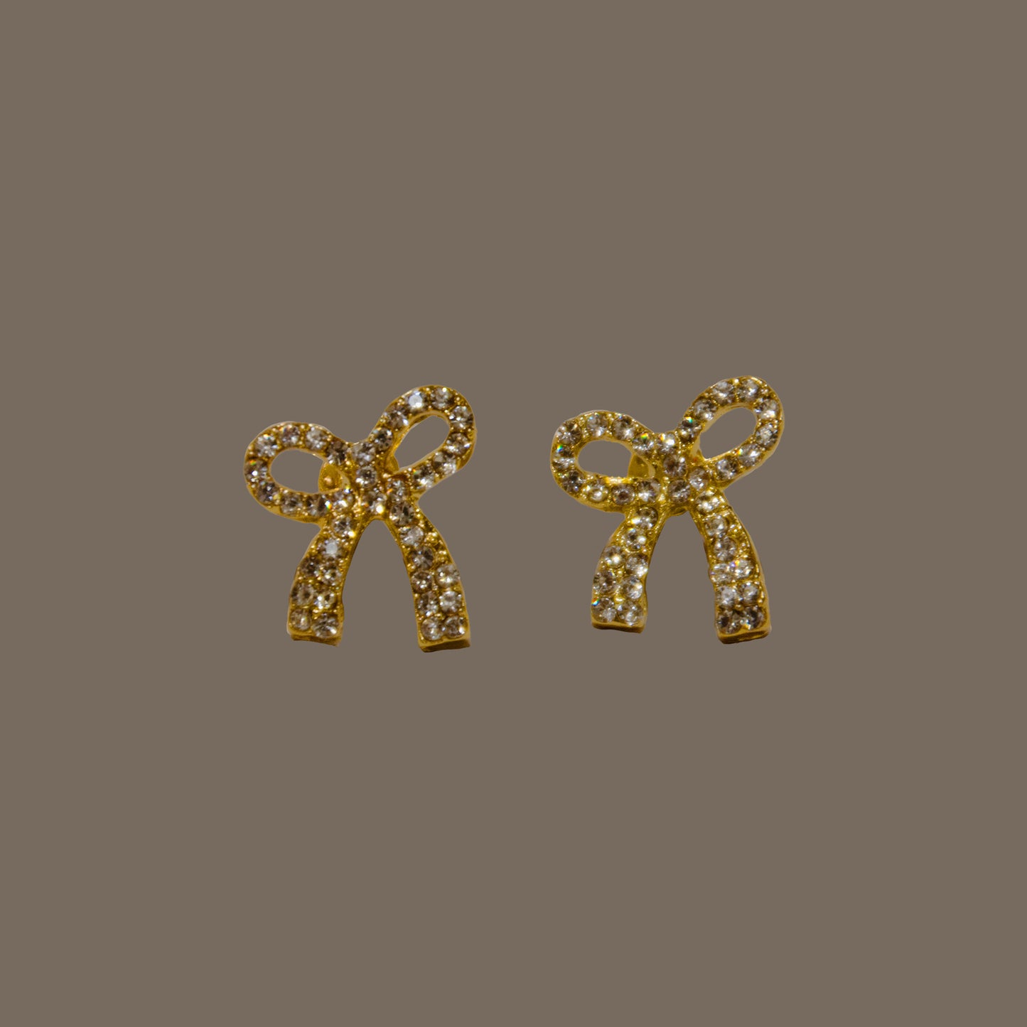 Studed Mini Bow Earrings