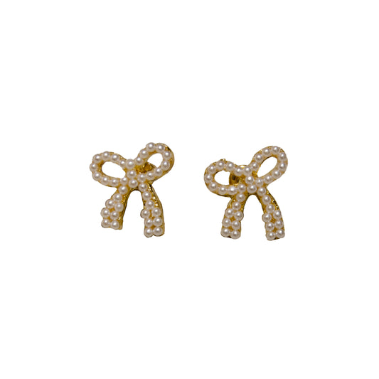 Studed Mini Bow Earrings