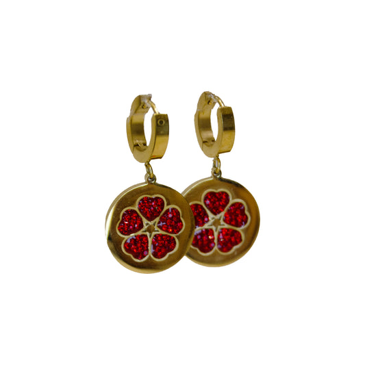 Red Clover Earrings